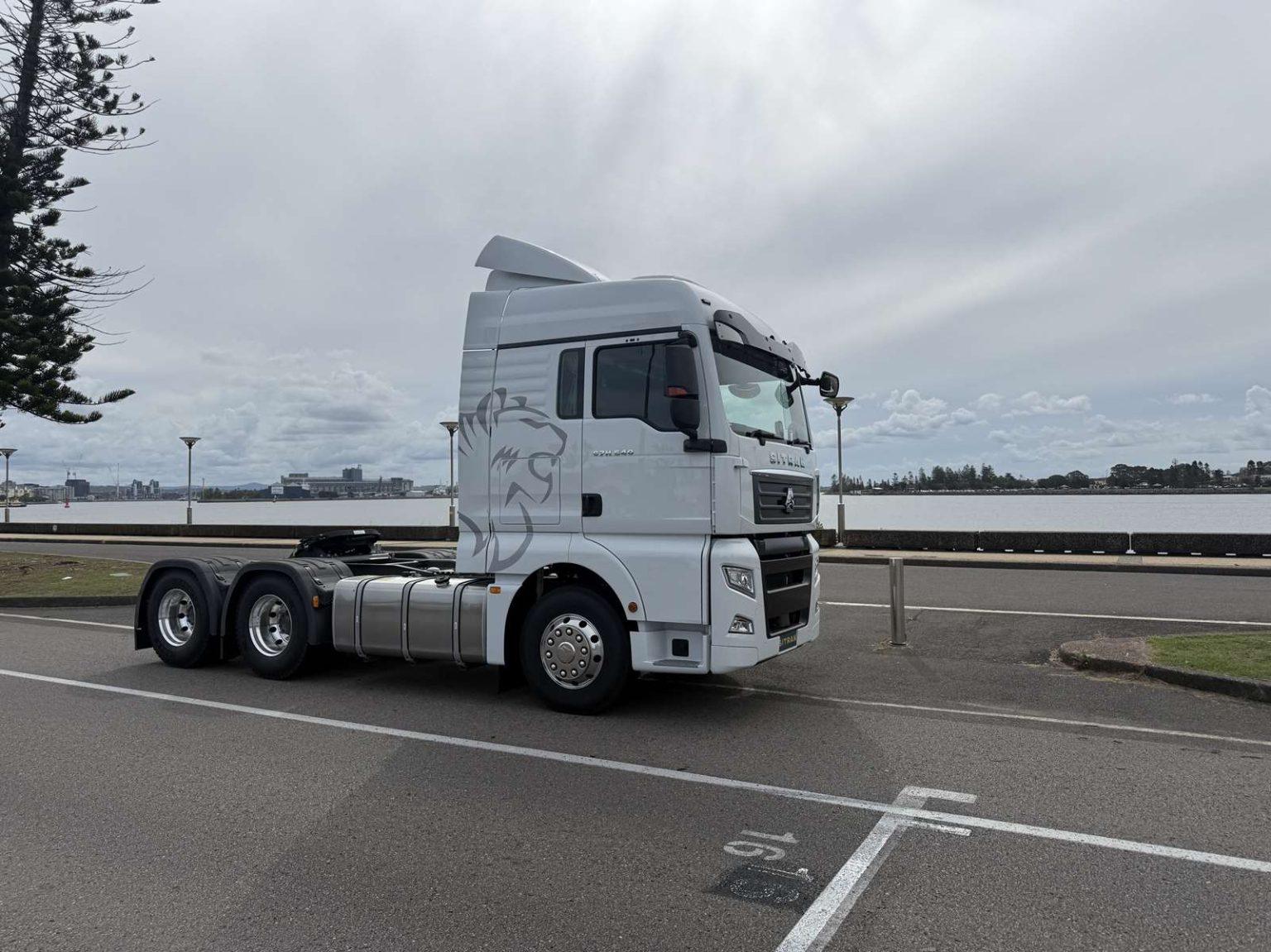 Sitrak prime mover at the Newcastle harbour foreshore
